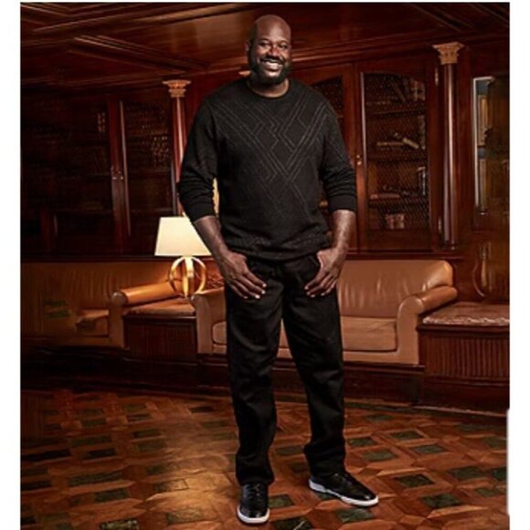 Shaquille O’Neal LT Lurex Big And Tall Crew Neck Long Sleeve Pullover New - Picture 4 of 6